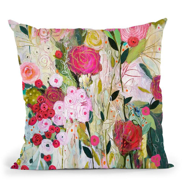 Wild Rose Throw Pillow By Carrie Schmitt - All About Vibe