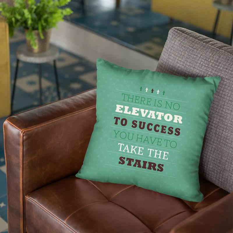 Take The Stairs Throw Pillow By American Flat - All About Vibe