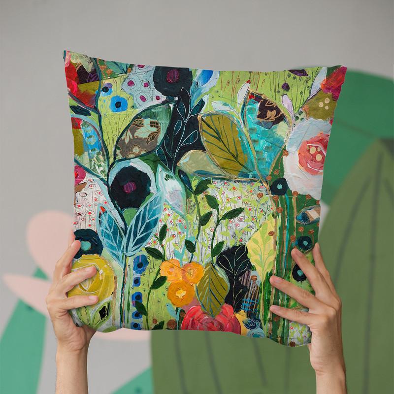 Botanical Bliss Throw Pillow By Carrie Schmitt - All About Vibe