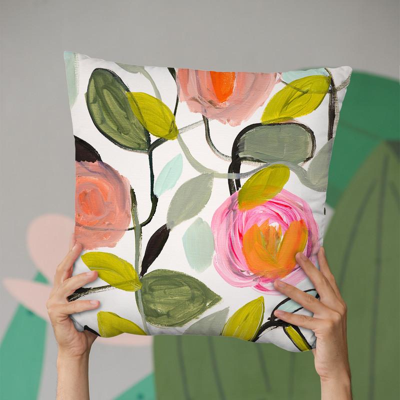 Ginas Home Throw Pillow By Carrie Schmitt - All About Vibe