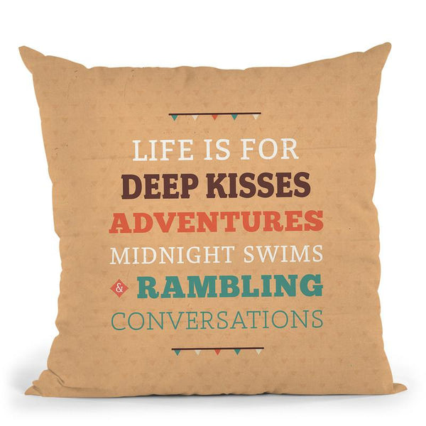 Life Is For Throw Pillow By American Flat - All About Vibe