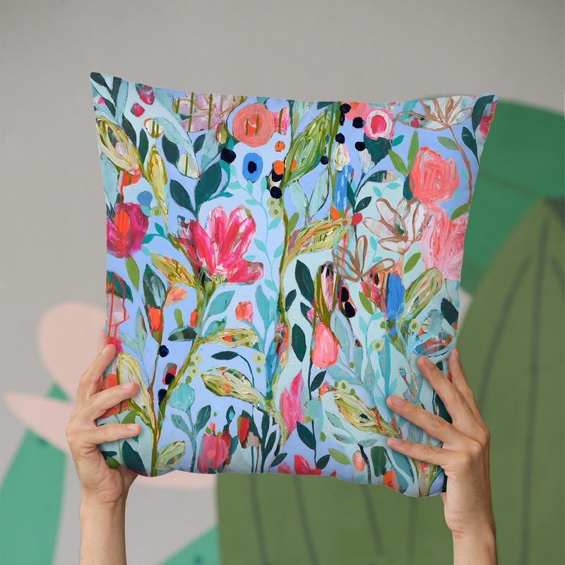 On Not In Throw Pillow By Carrie Schmitt - All About Vibe