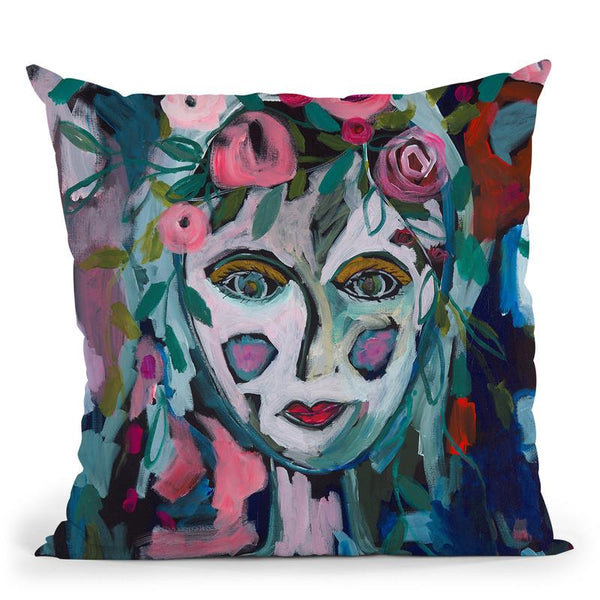 Rose Goddess Throw Pillow By Carrie Schmitt - All About Vibe
