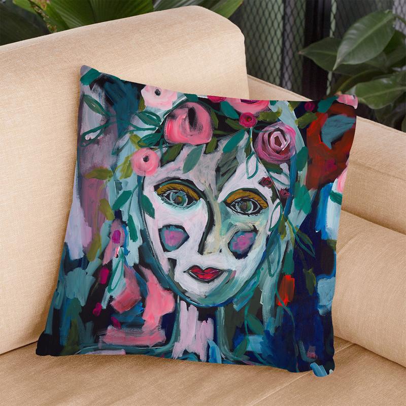 Rose Goddess Throw Pillow By Carrie Schmitt - All About Vibe