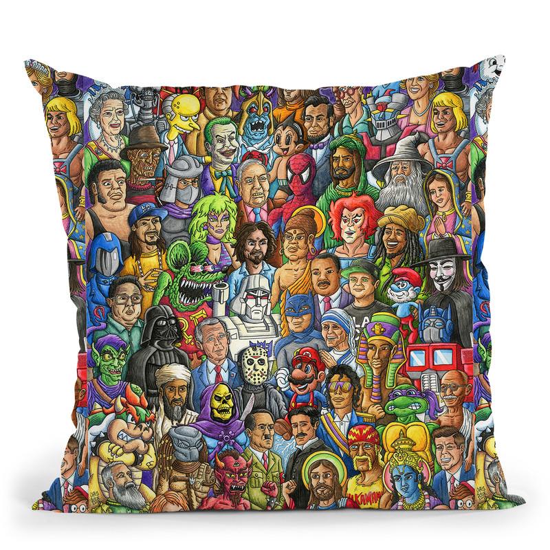 Bad Vs Good Throw Pillow By Chris Dyer - All About Vibe
