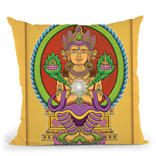 Bodhichitta Buddha Throw Pillow By Chris Dyer - All About Vibe