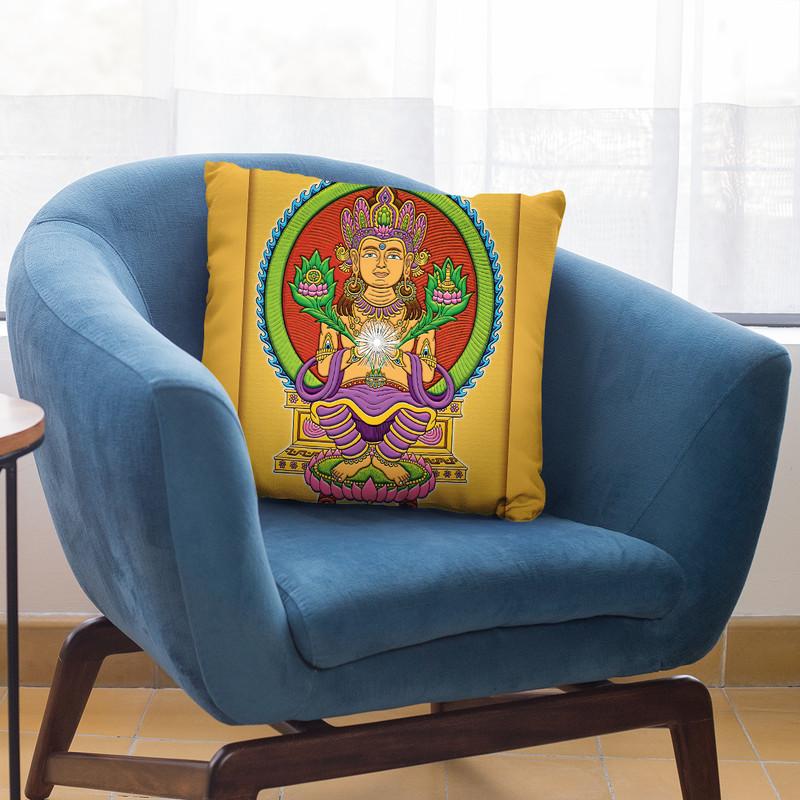 Bodhichitta Buddha Throw Pillow By Chris Dyer - All About Vibe