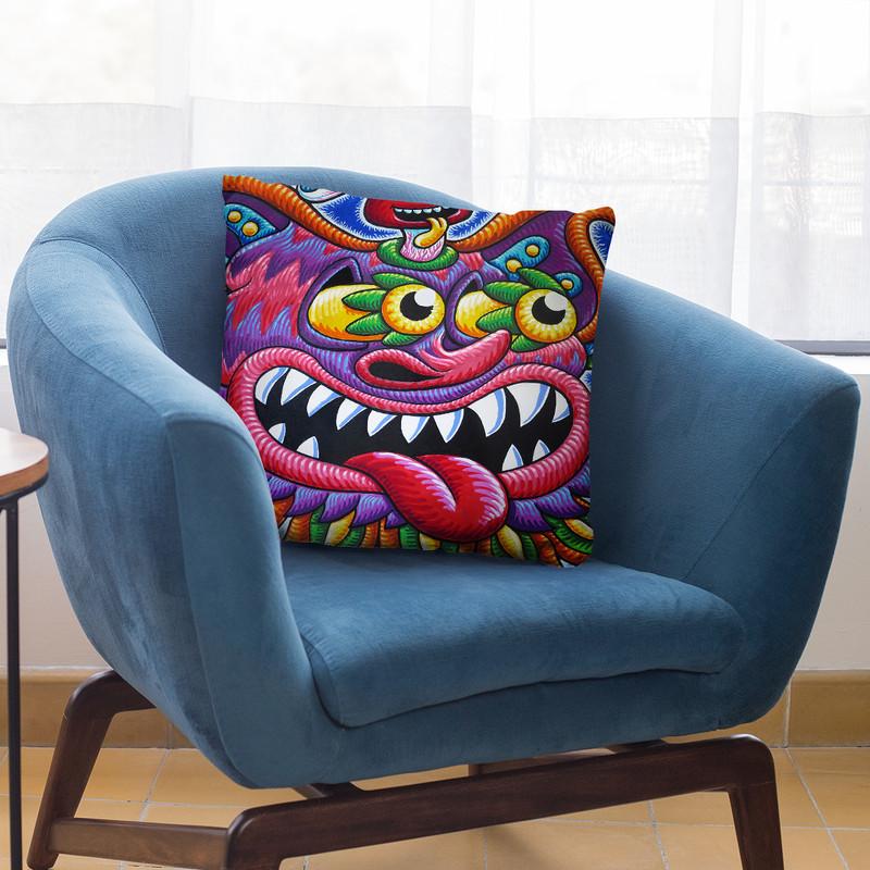 Cheshire Cat - Portland Throw Pillow By Chris Dyer - All About Vibe