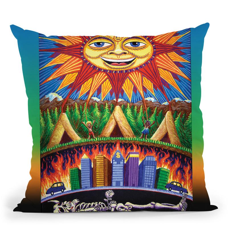 Death N Rebirth Throw Pillow By Chris Dyer - All About Vibe
