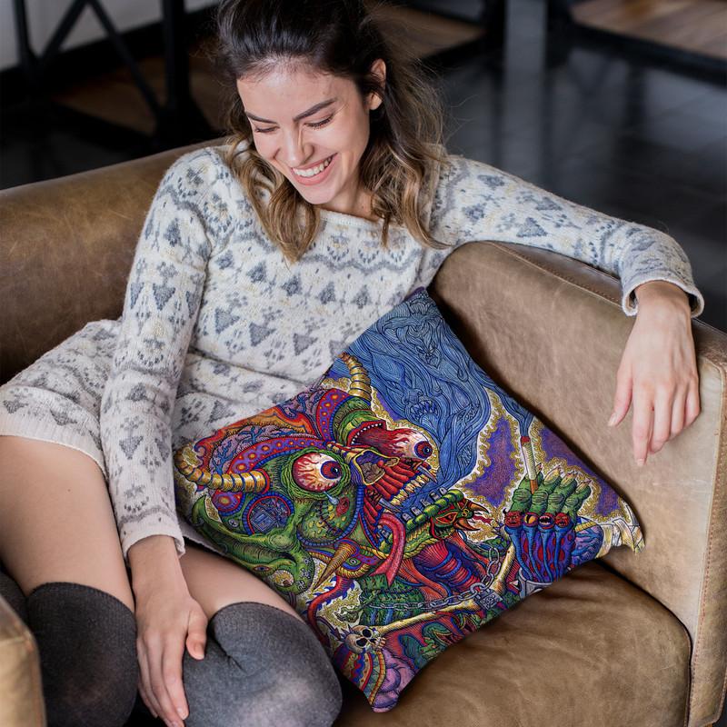 Death Throw Pillow By Chris Dyer - All About Vibe