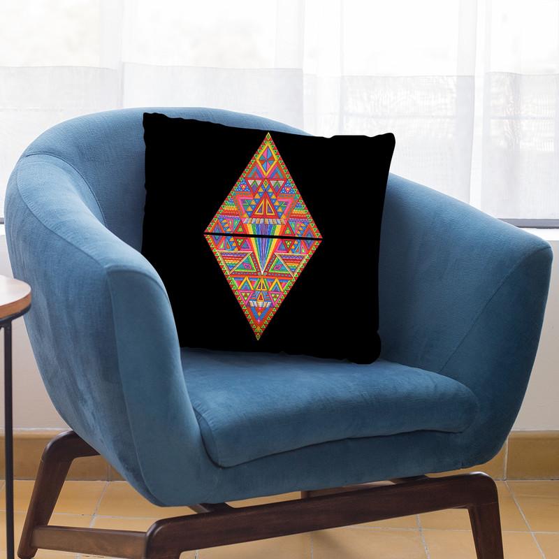 Dmt Diamond Throw Pillow By Chris Dyer - All About Vibe