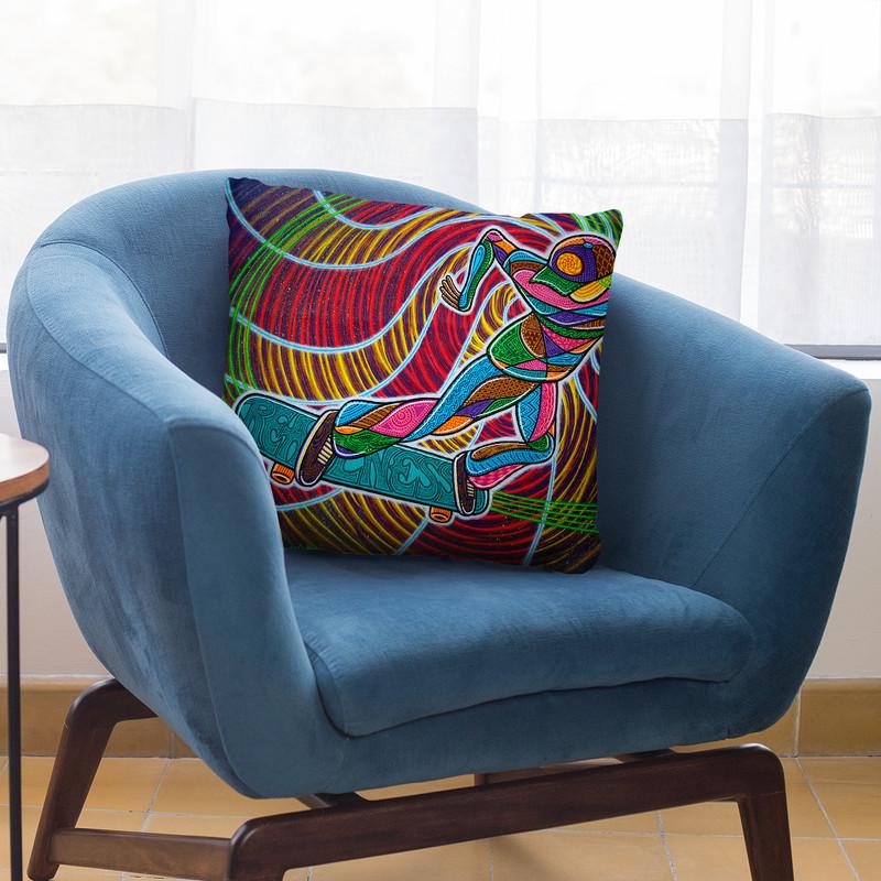 Feeble-Grinding The Vortex Of Assension Throw Pillow By Chris Dyer - All About Vibe