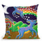 Hikuri Venado Azul Throw Pillow By Chris Dyer - All About Vibe