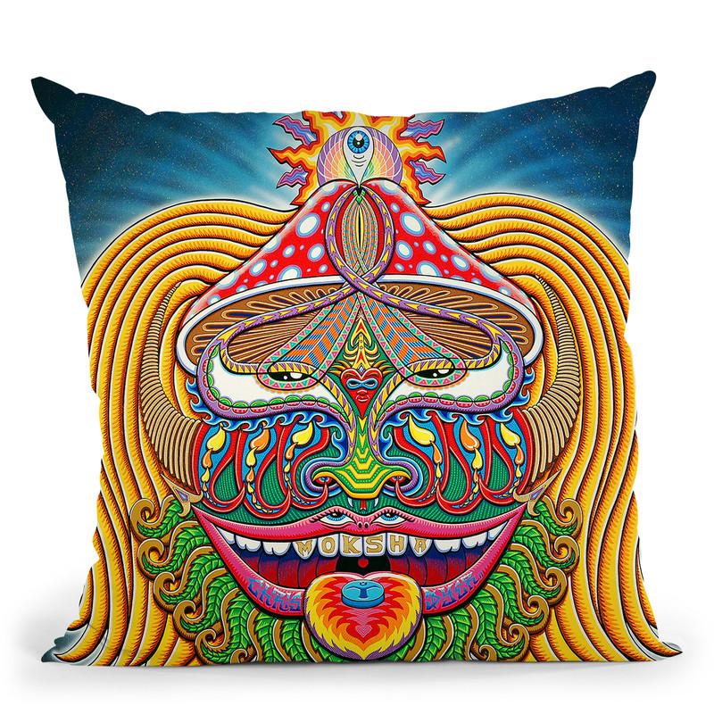 Moksha Master Throw Pillow By Chris Dyer - All About Vibe