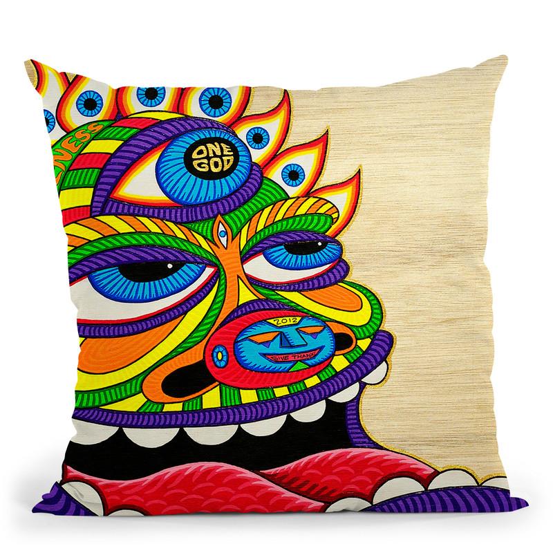 One God Throw Pillow By Chris Dyer - All About Vibe