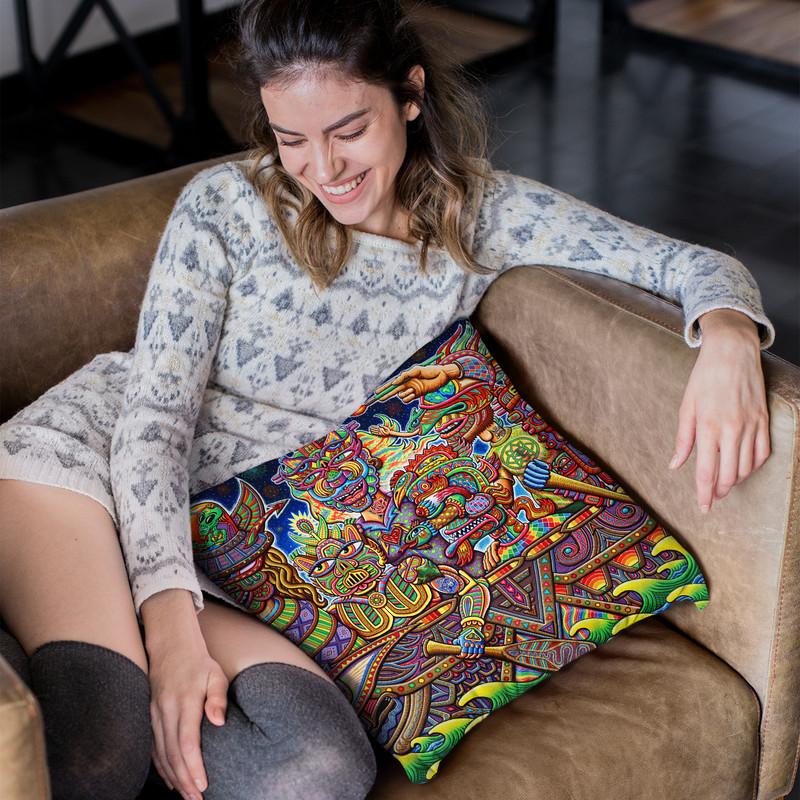 Optimystics Journey Web Throw Pillow By Chris Dyer - All About Vibe
