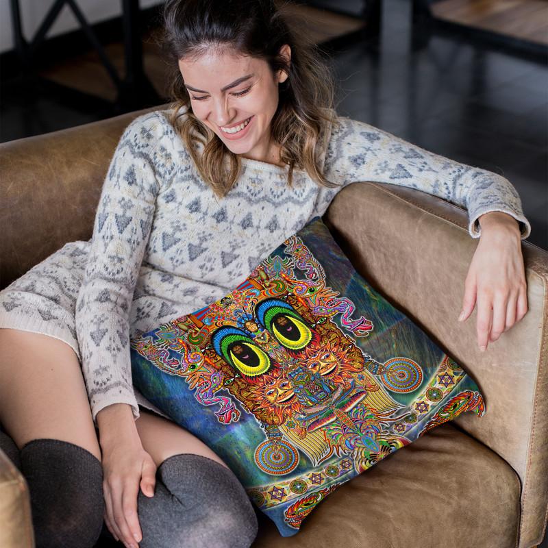 Saintart Throw Pillow By Chris Dyer - All About Vibe