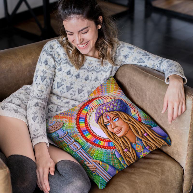 Shayana Theamaness Throw Pillow By Chris Dyer - All About Vibe