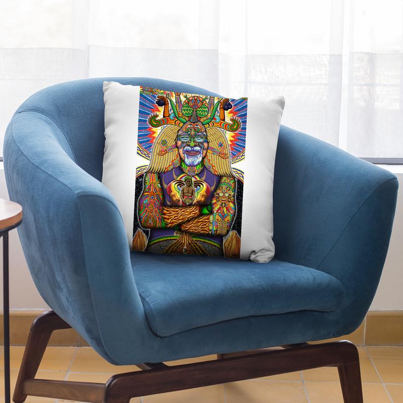Steven Beyer Digital Portrait Throw Pillow By Chris Dyer - All About Vibe