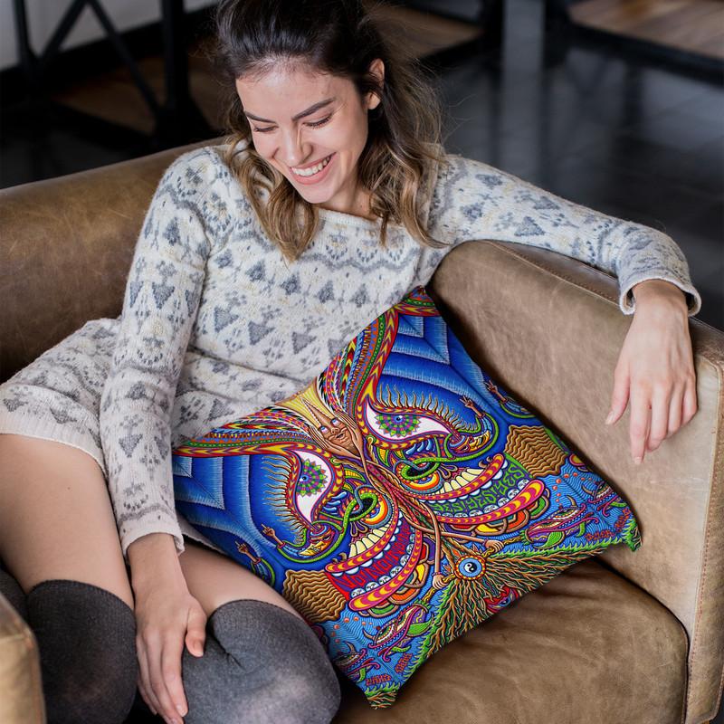 The Apotheosis Of Dualitree Throw Pillow By Chris Dyer - All About Vibe