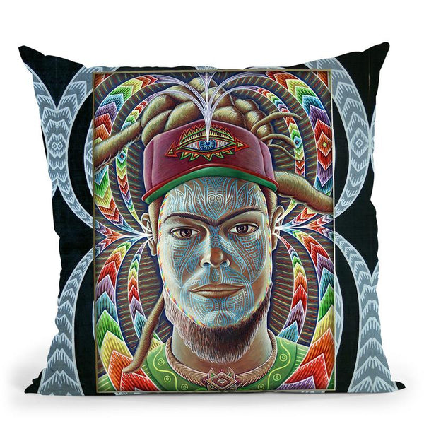 The Listener In Frame Throw Pillow By Chris Dyer - All About Vibe