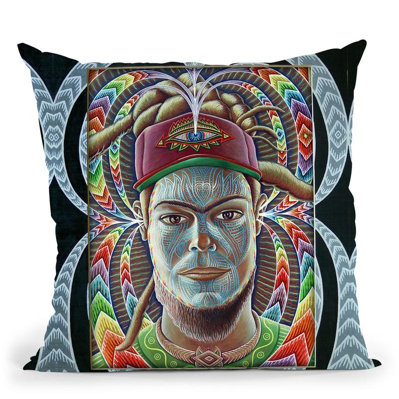 The Listener In Frame Throw Pillow By Chris Dyer - All About Vibe