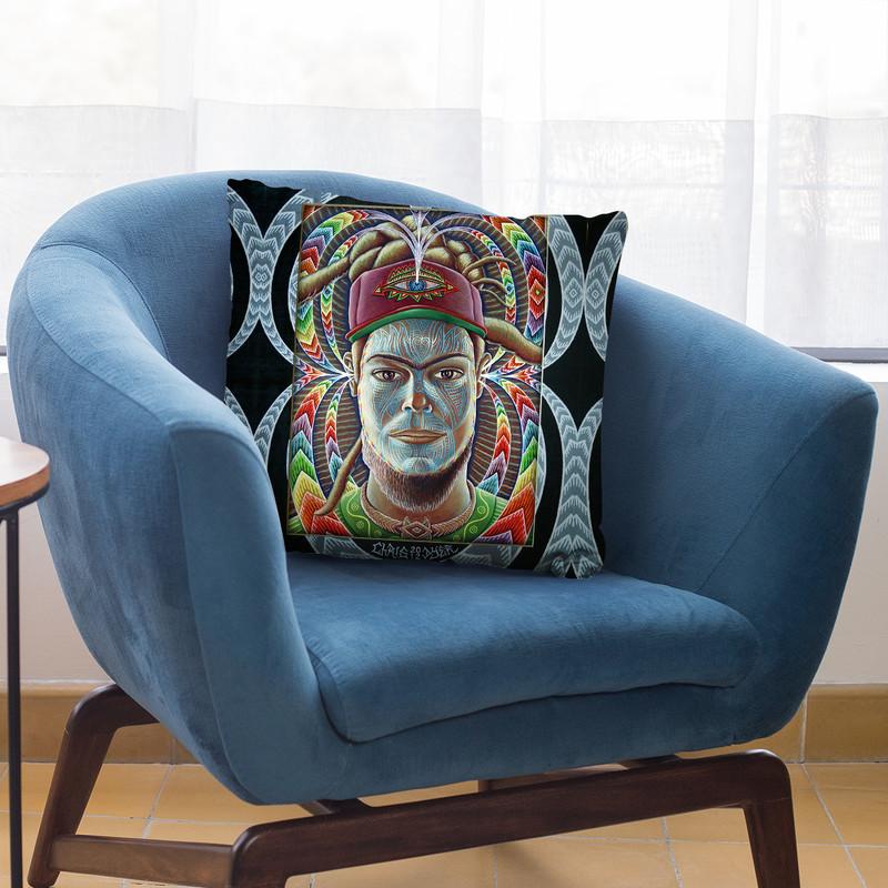 The Listener In Frame Throw Pillow By Chris Dyer - All About Vibe