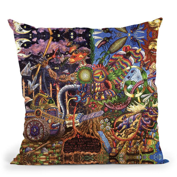 The Positive And Negative Sides Of The Bush Throw Pillow By Chris Dyer - All About Vibe