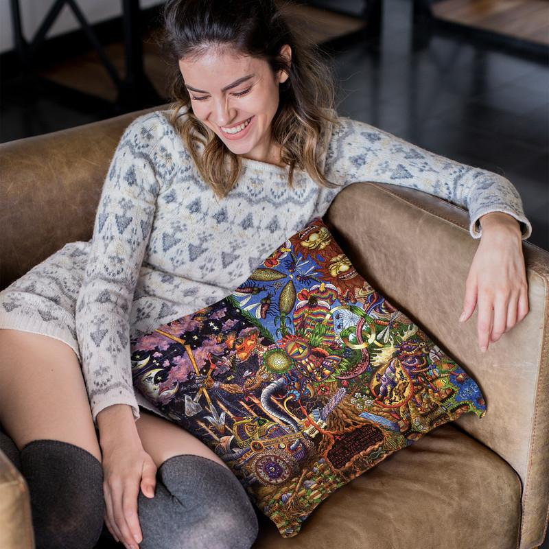 The Positive And Negative Sides Of The Bush Throw Pillow By Chris Dyer - All About Vibe