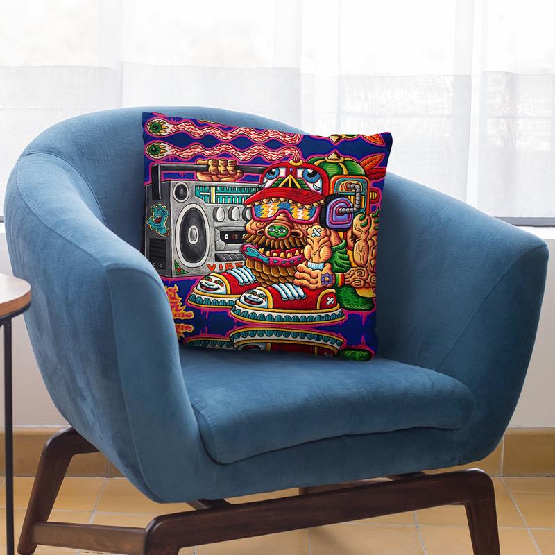 Ugly But Happy Throw Pillow By Chris Dyer - All About Vibe