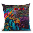 What-- Collabo With Jason Botkin Throw Pillow By Chris Dyer - All About Vibe