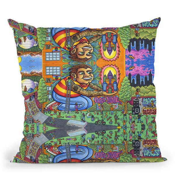 City Love Utopia Throw Pillow By Chris Dyer - All About Vibe
