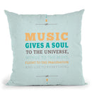 Music Gives A Soul Throw Pillow By American Flat - All About Vibe