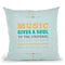 Music Gives A Soul Throw Pillow By American Flat - All About Vibe