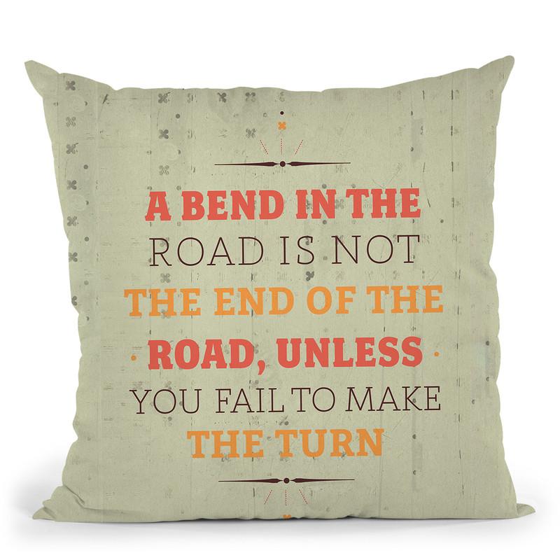 A Bend In The Road Throw Pillow By American Flat - All About Vibe