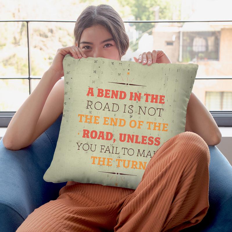 A Bend In The Road Throw Pillow By American Flat - All About Vibe