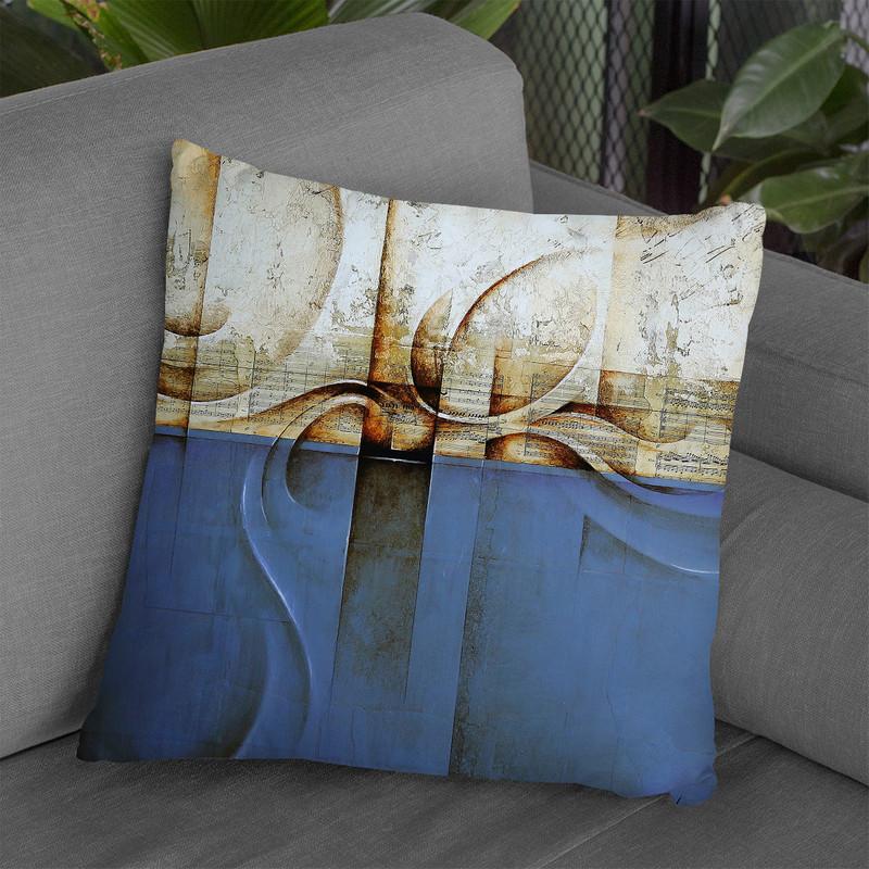Mozart Blue Throw Pillow By Ch Studios - All About Vibe