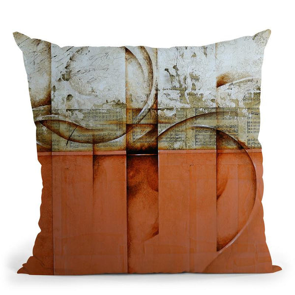 Mozart Orange Throw Pillow By Ch Studios - All About Vibe