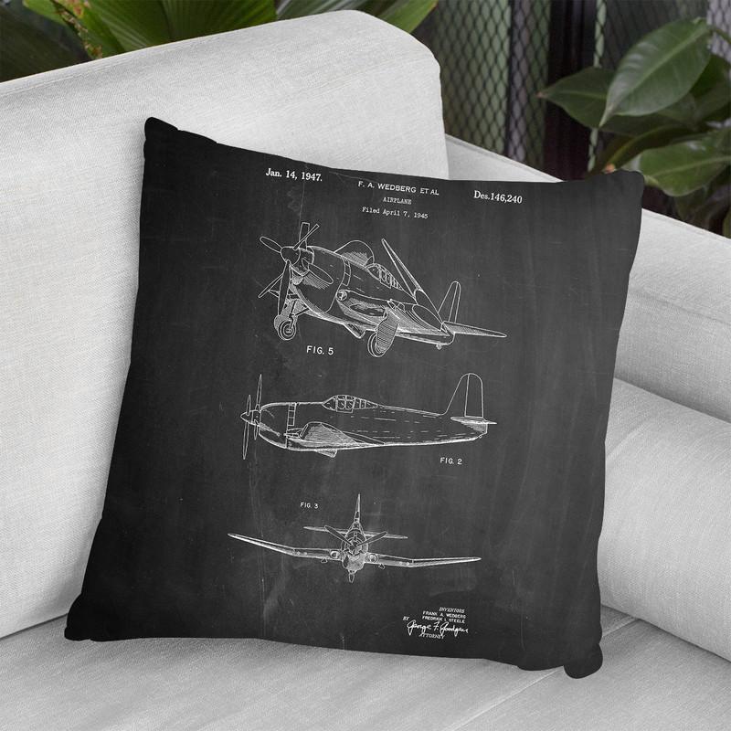Airplane 1947 Throw Pillow By Cole Borders - All About Vibe