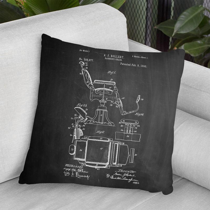 Barbers Chair Throw Pillow By Cole Borders - All About Vibe