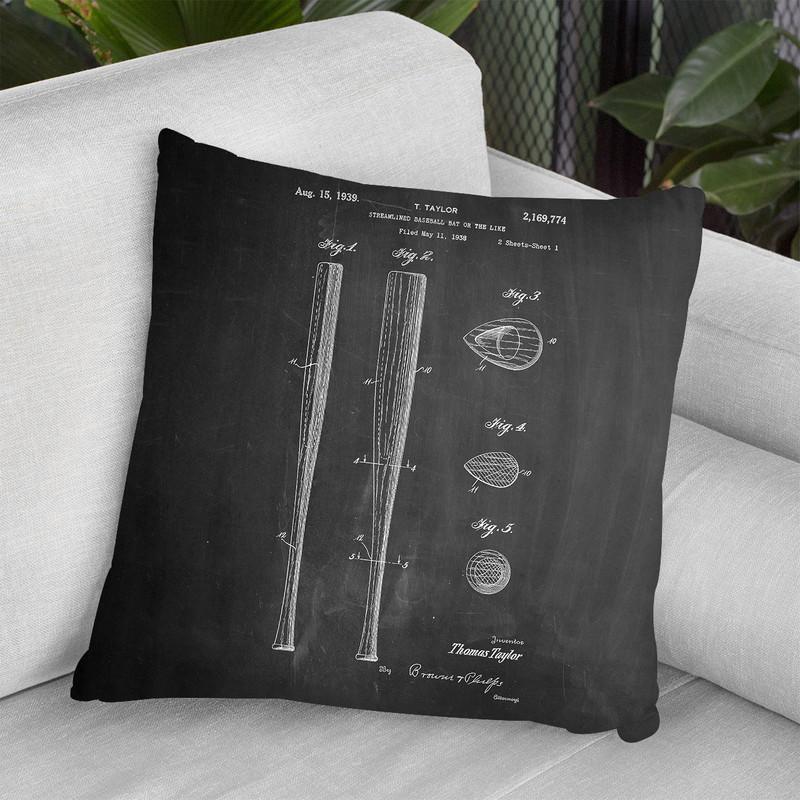 Baseball Bat 2 Throw Pillow By Cole Borders - All About Vibe