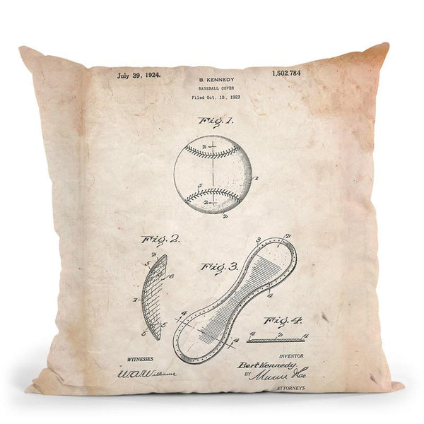 Baseball Cover C Throw Pillow By Cole Borders - All About Vibe