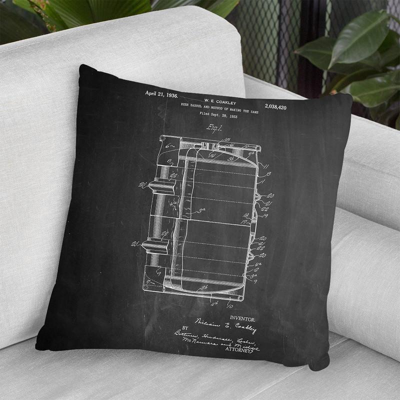 Beer Barrel Throw Pillow By Cole Borders - All About Vibe