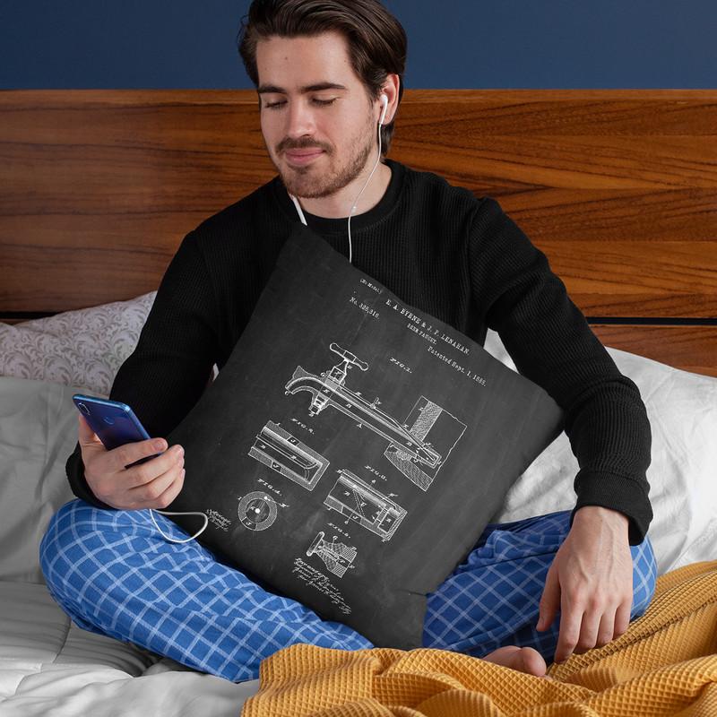 Beer Tap Throw Pillow By Cole Borders - All About Vibe