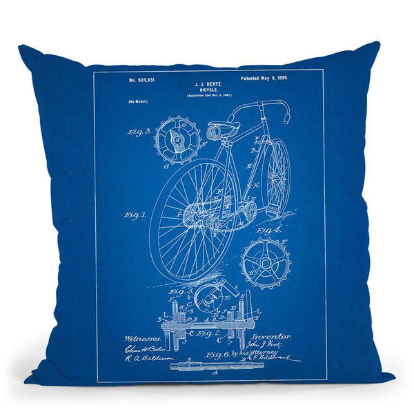 Bicycle B Throw Pillow By Cole Borders - All About Vibe