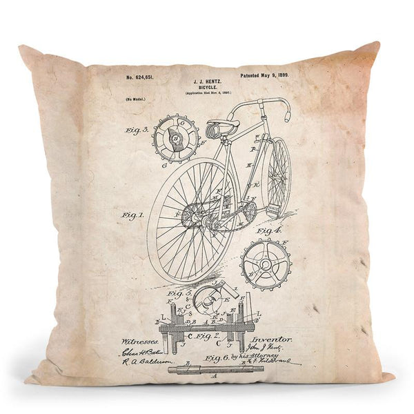 Bicycle C Throw Pillow By Cole Borders - All About Vibe