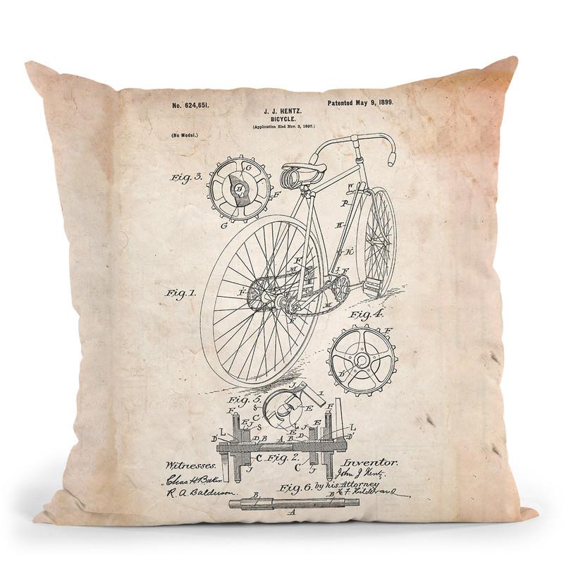 Bicycle C Throw Pillow By Cole Borders - All About Vibe