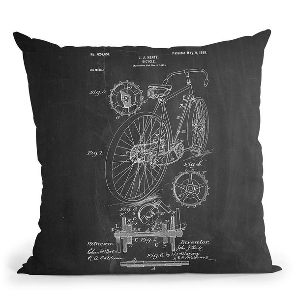Bicycle D Throw Pillow By Cole Borders - All About Vibe