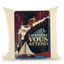 LÕAventure Vous Attend Throw Pillow By American Flat - All About Vibe