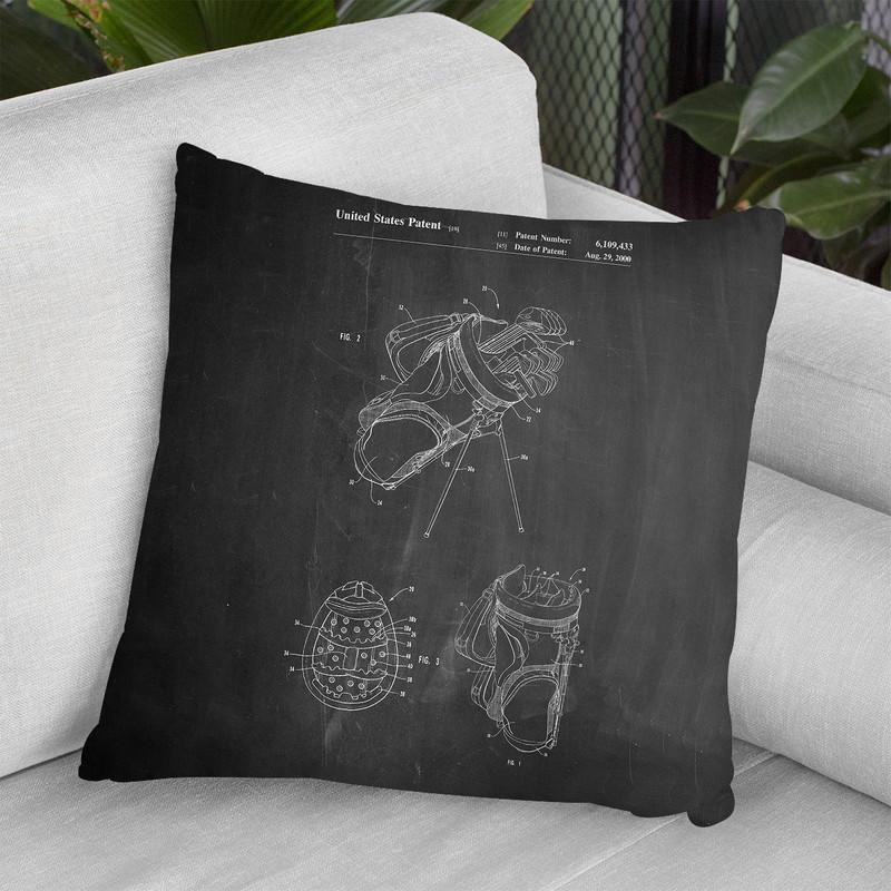 Golf Bag Throw Pillow By Cole Borders - All About Vibe